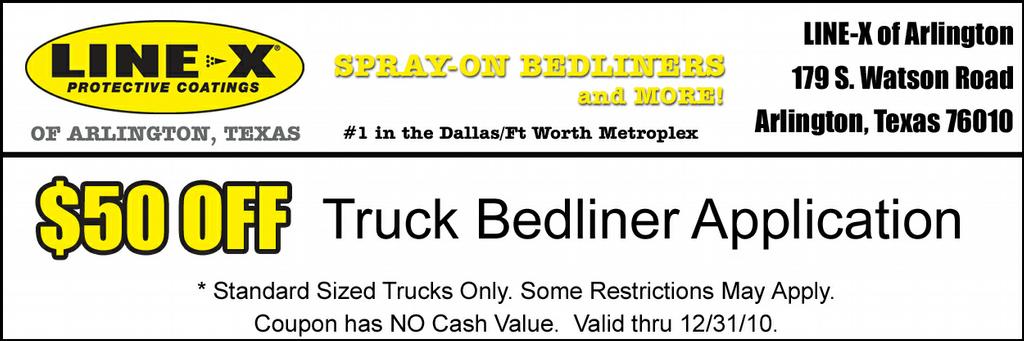 THE LINE-X DIFFERENCE LINE-X Spray-On Bedliners provide unmatched protection for your vehicle with the toughest, boldest, and most durable bedliners on the market. Expertly sprayed by highly trained technicians, you can rest assured it's been done right.